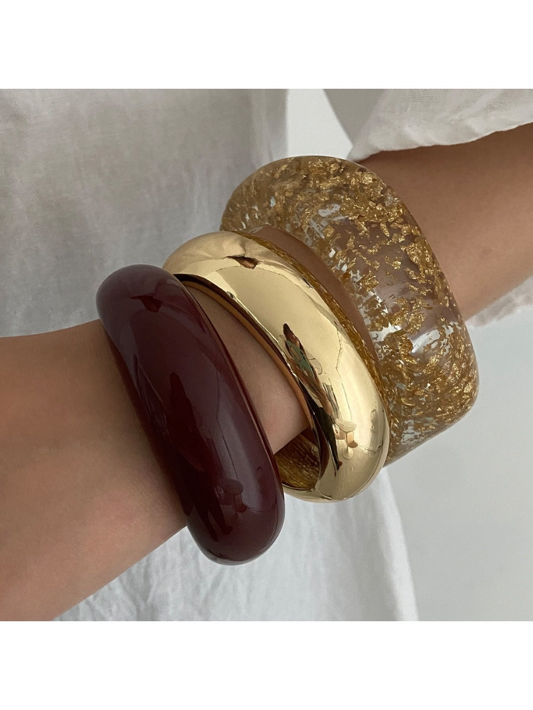 Lovra stackable bracelet displayed on a white background highlighting its sleek design
