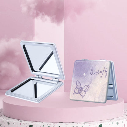 Mirroray - Butterfly Rose Print Folding Compact Mirror