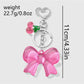 Keypus - Y2K Acrylic Bow and Mirror Charm Keychain