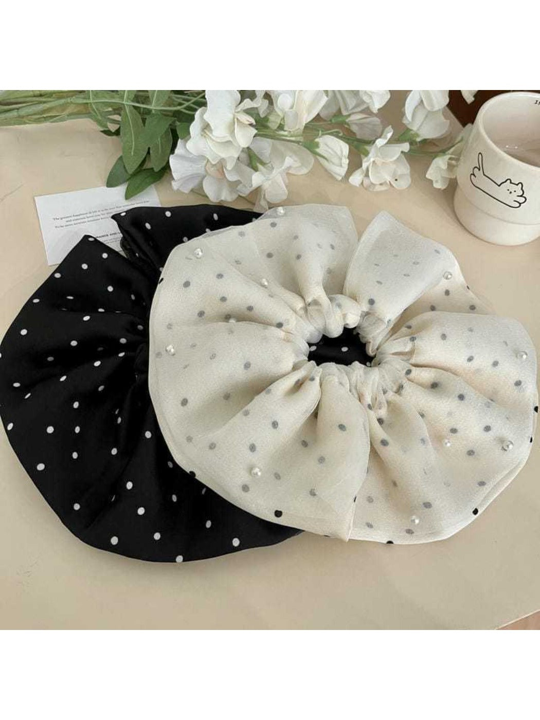 Gifty - Double Layer Mesh Hair Tie French Elegant