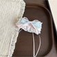 Beau - Lace Bow Ribbon Trim Decorative Banana Clip