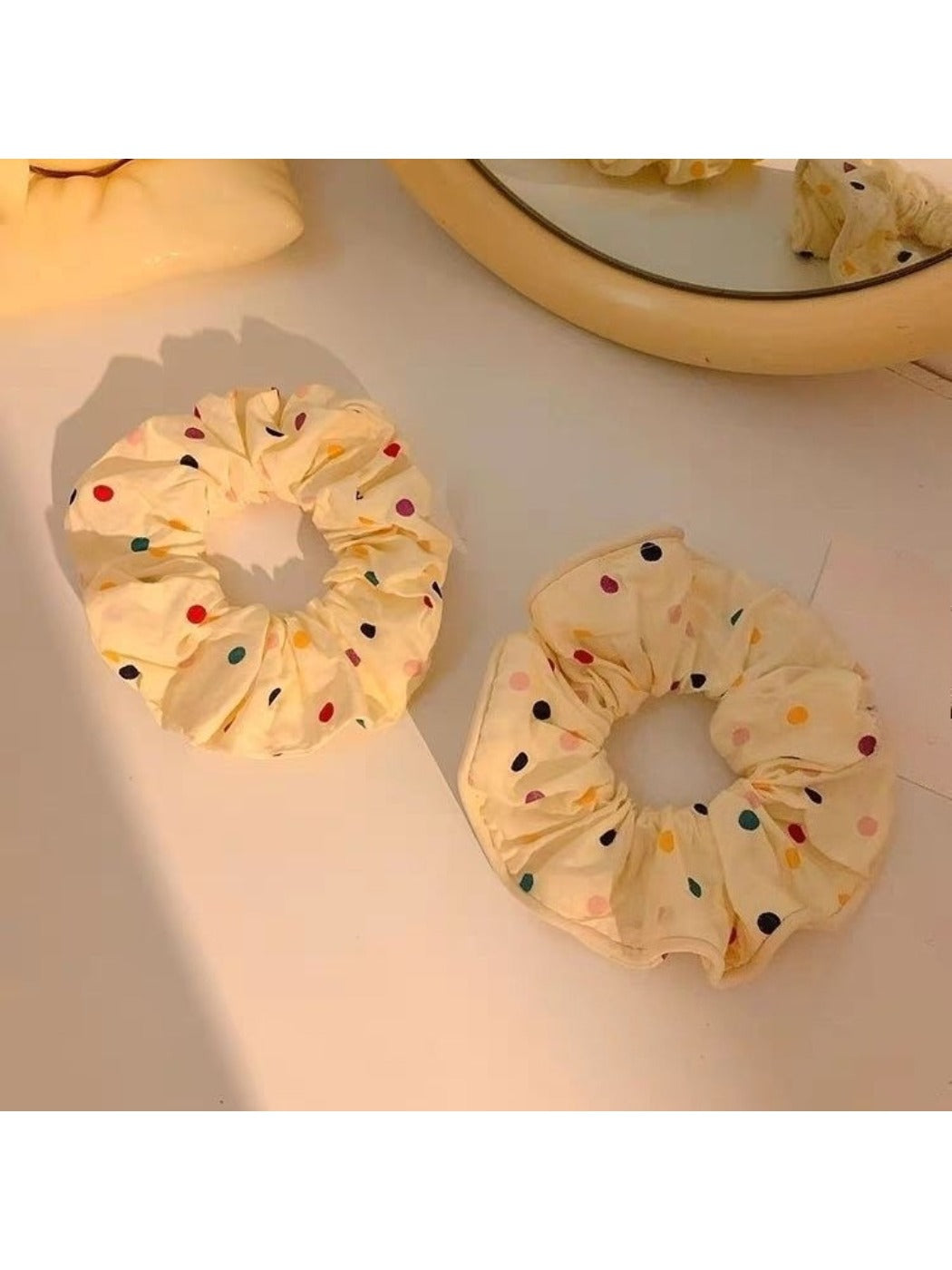 Gifty - Versatile Colorful Polka Dot Scrunchie