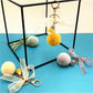 Keypus - Lace Bow Pompom Bag Charm Keychain