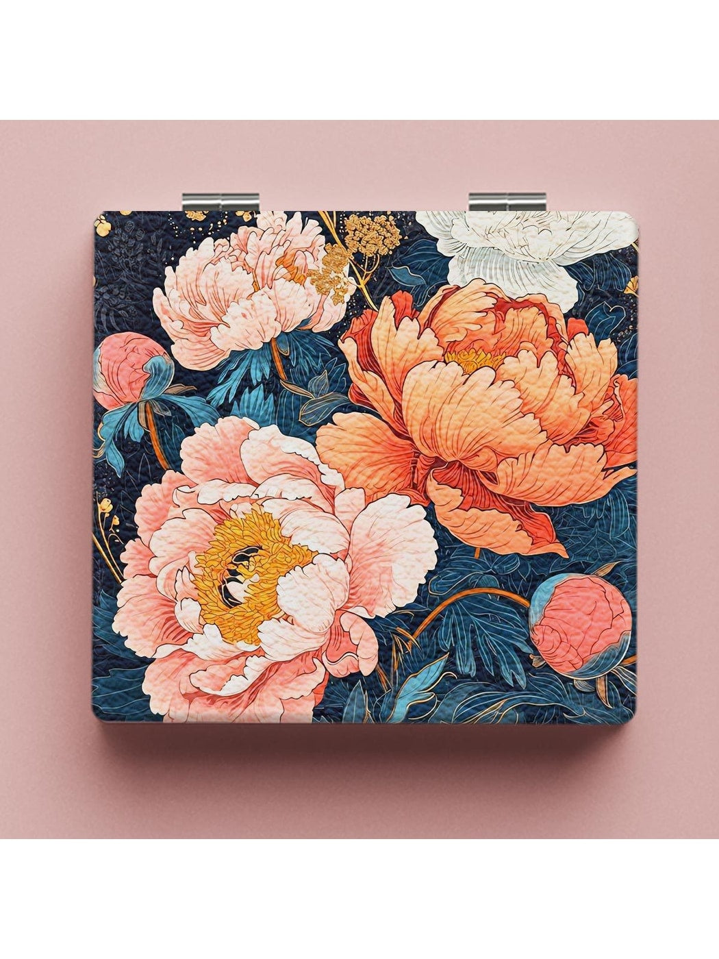 Mirroray - Floral Print Foldable Portable Makeup Mirror