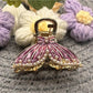 Butterfly hair clip attached to hair, highlighting its decorative and elegant design