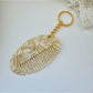 Keypus - Oval Leopard Print Comb Keychain