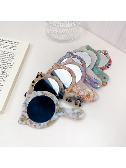Mirroray - Acetate Cat Handheld Mirror Portable Vanity