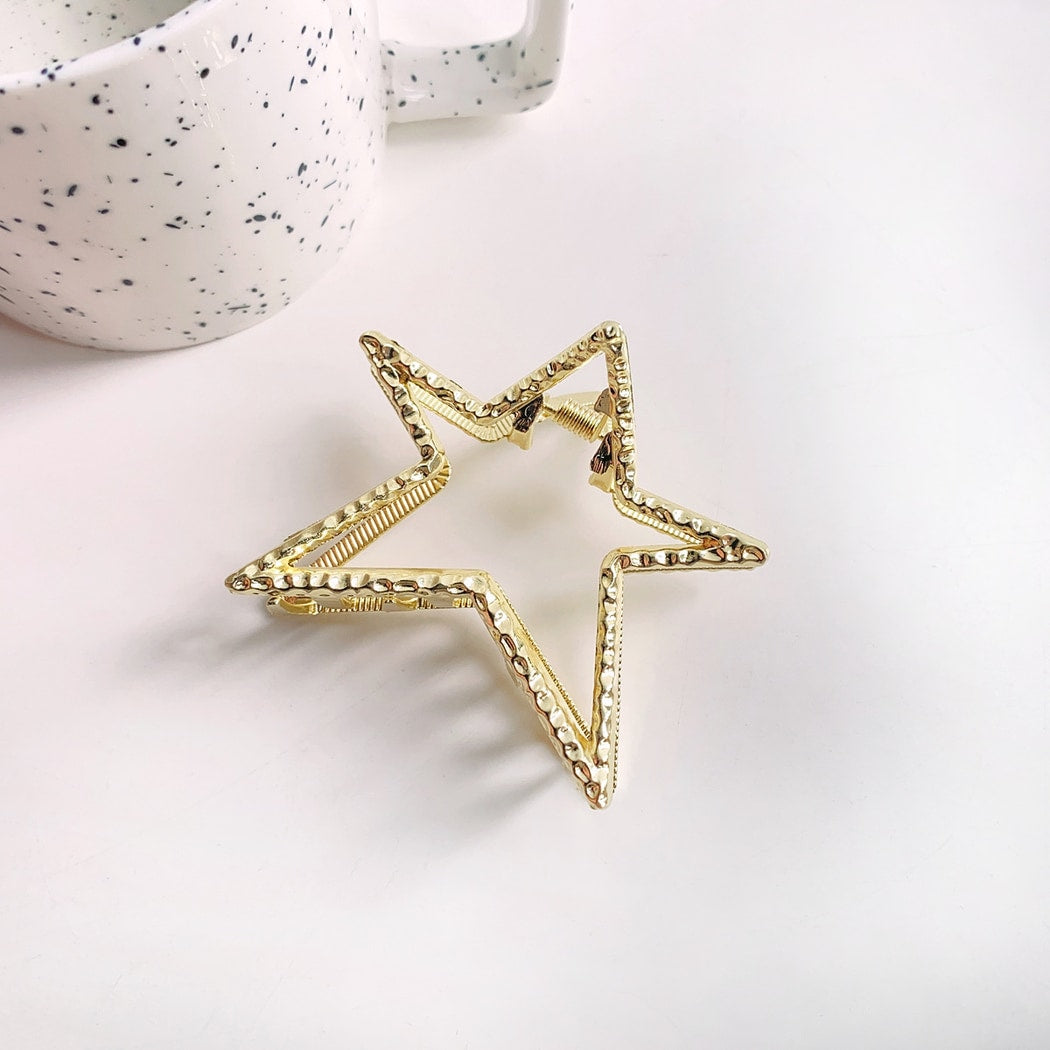 Beau - Y2K Star Outline Geometric Claw Clip