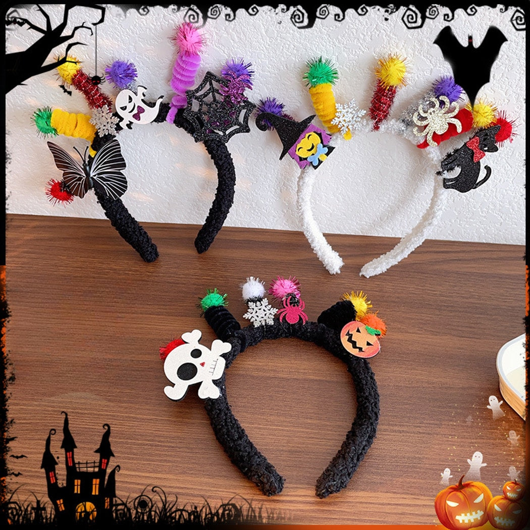 Gifty - Plush Halloween Skull Pumpkin Spider Headband