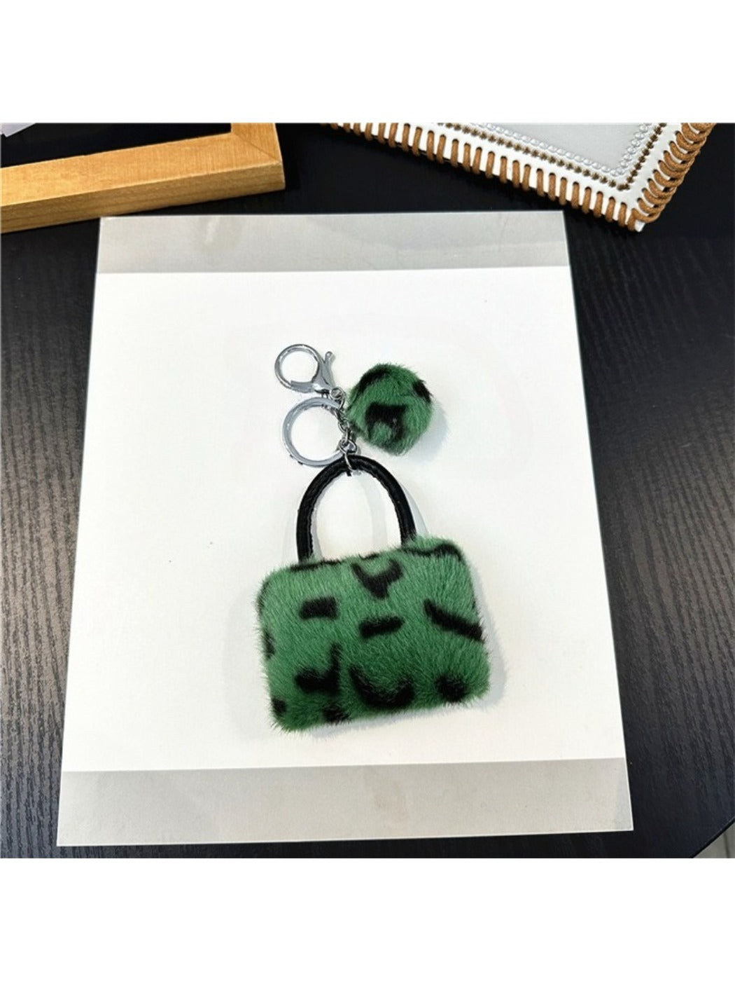 Keypus - Mini Leopard Print Bag Charm Keychain