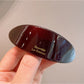 Beau - Simple Acetate Fiber Alloy Oval French Barrette