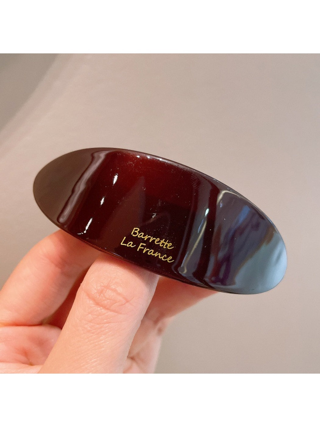 Beau - Simple Acetate Fiber Alloy Oval French Barrette