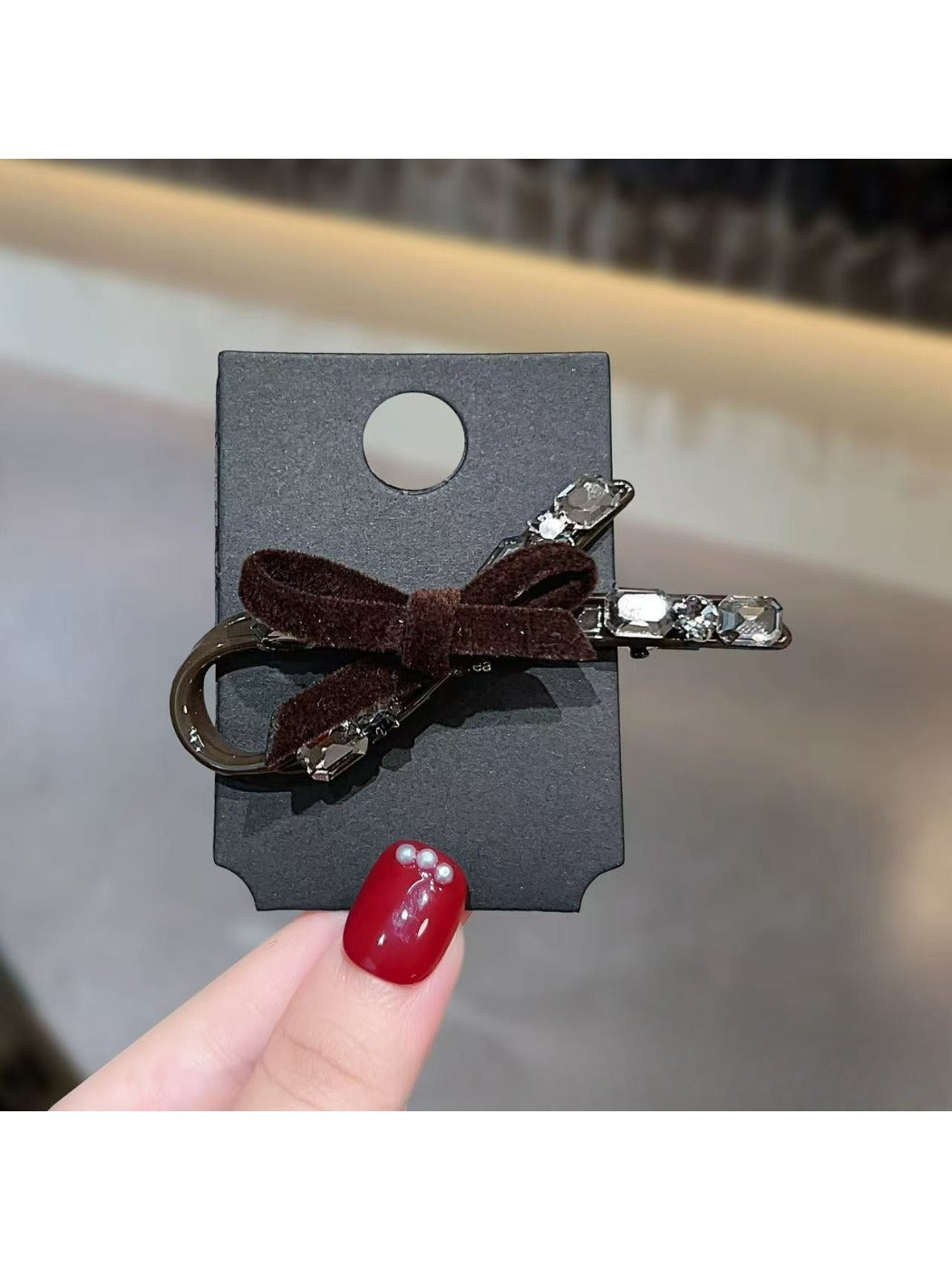 Beau - Bow Rhinestone Versatile Hair Clip