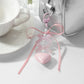Keypus - Glossy Heart and Ribbon Bow Pendant Keychain