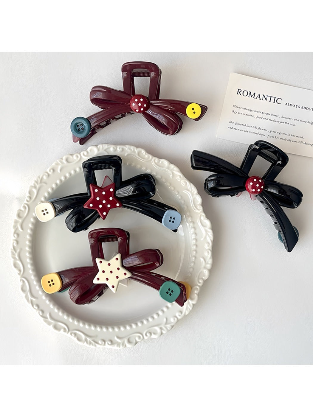 Beau - Charming Bow Shaped Hair Claw Clip