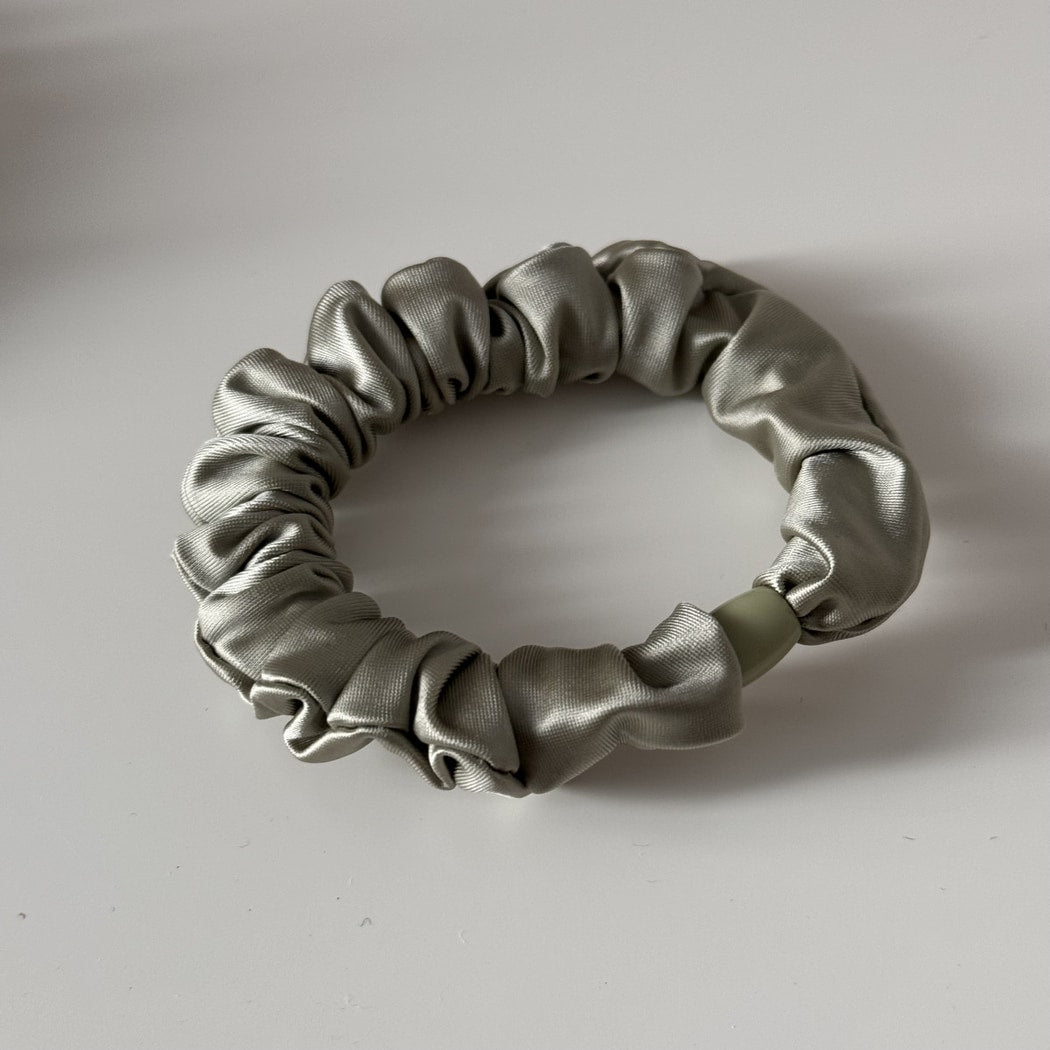 Gifty - Soft Muted Tone Satin Ruffle Scrunchie