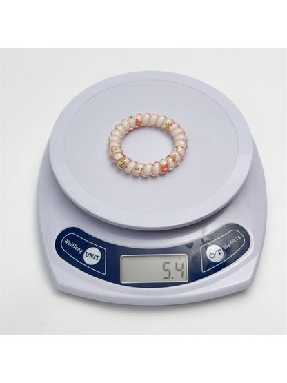 Gifty - Floral Print Telephone Hair Ring