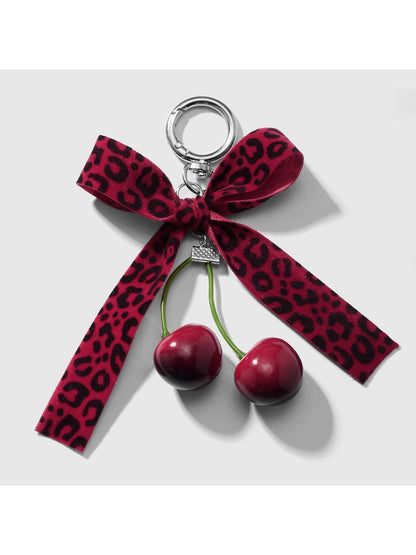 Keypus - Y2K Lace Bow Cherry Bag Charm Keychain
