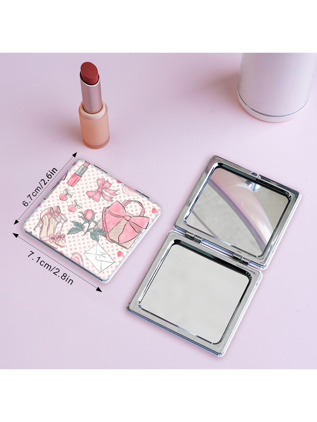 Mirroray - Cartoon Print Foldable Portable Makeup Mirror