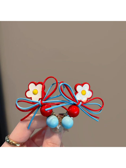 Beau - Color-Blocked Floral Hair Clip