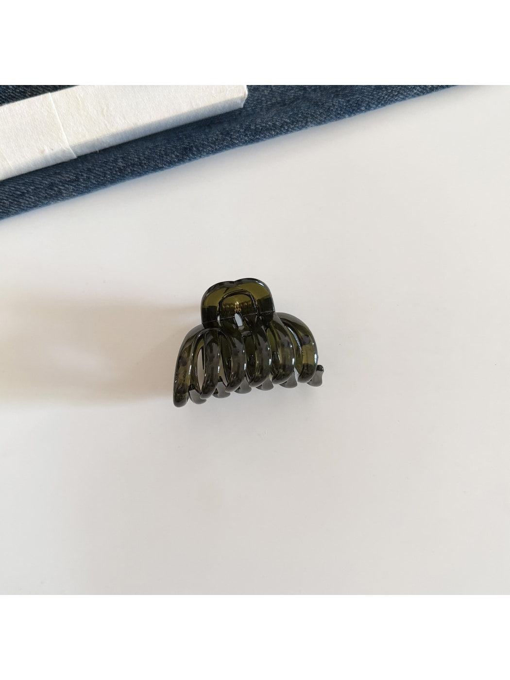 Beau - Clear Pumpkin Shape Plastic Alloy Claw Clip