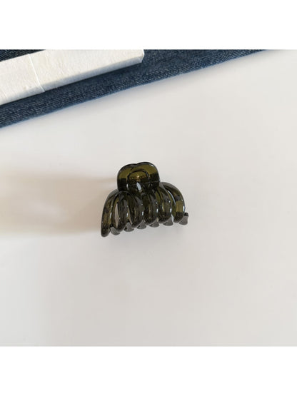 Beau - Clear Pumpkin Shape Plastic Alloy Claw Clip