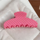 Beau - Rounded Polka Dot Acetate Hair Claw Clip