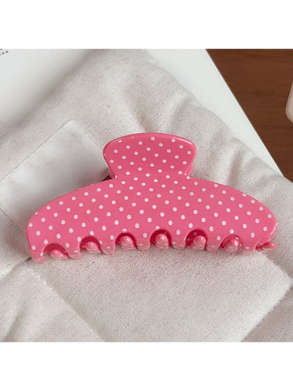 Beau - Rounded Polka Dot Acetate Hair Claw Clip