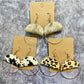 Earedge - Artificial Leather Statement Patchwork Earrings