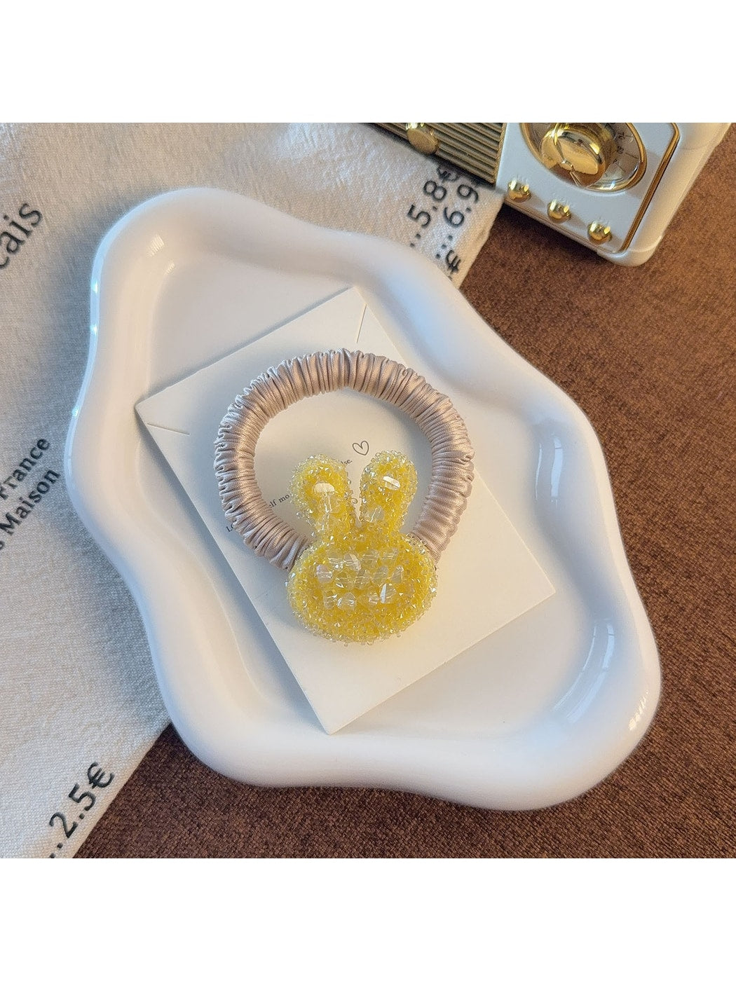 Gifty - Cute Bunny Detail Elastic Hair Tie
