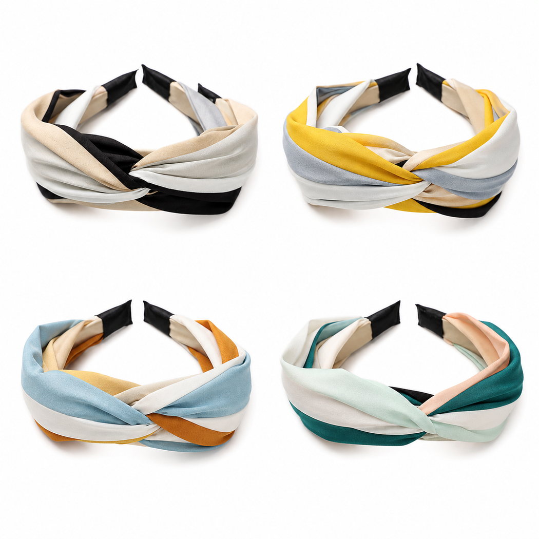 Gifty - Colorblock Crossed Wide Headband