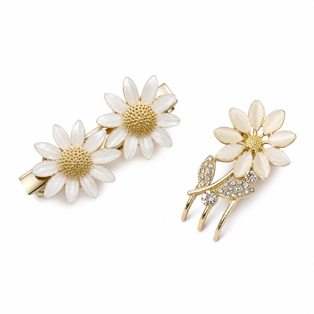 Beau - Daisy Crystal Side Hair Clip