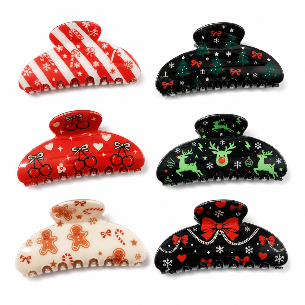 Beau - Christmas Gingerbread Character Hair Claw