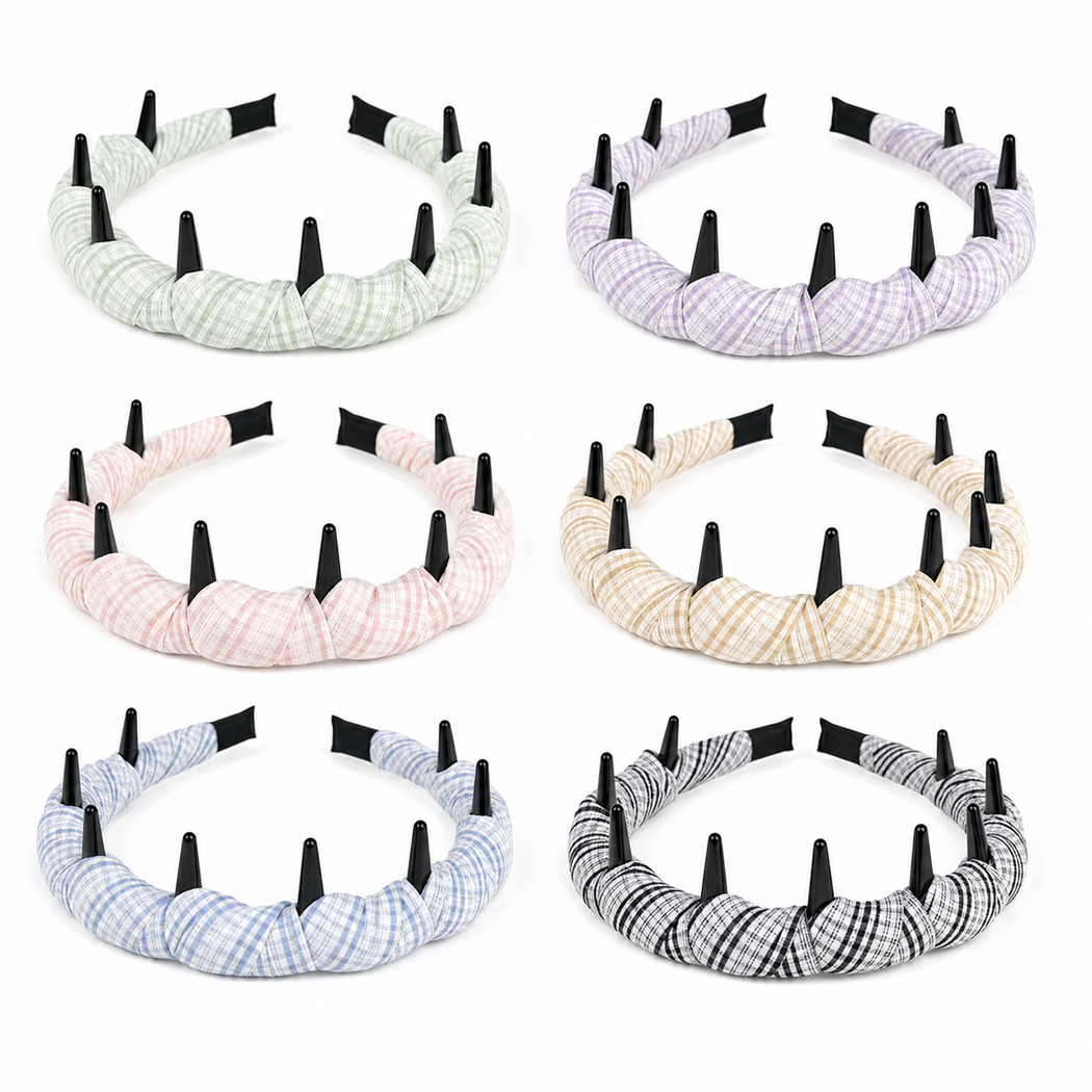 Gifty - Plaid Toothed Wide Headband