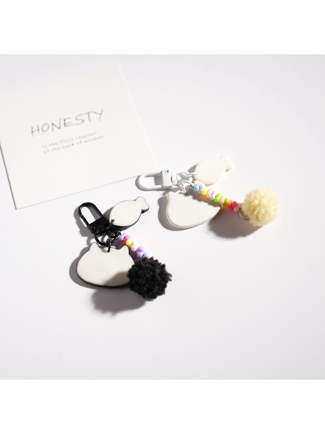 Keypus - Beaded Kitten Shaped Keychain