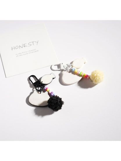 Keypus - Beaded Kitten Shaped Keychain