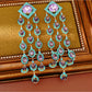 Earedge - Vintage Rhinestone Geometric Tassel Earrings