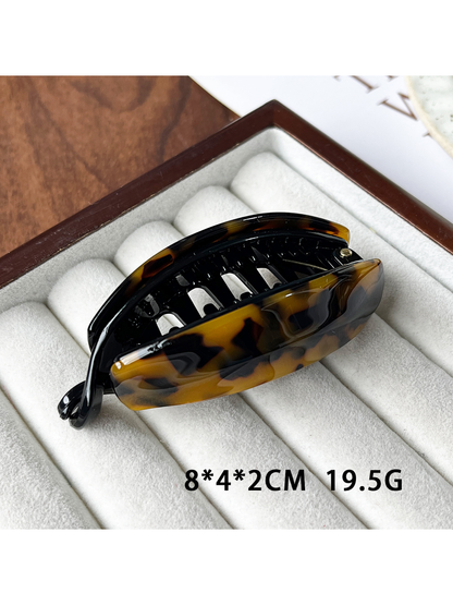 Beau - Curved Tortoiseshell Pattern Acetate Banana Clip