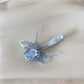 Beau - Floral Beaded Ribbon Barrette Hair Clip