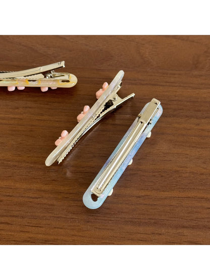 Beau - Sweet Floral Acetate Side Bangs Hair Clip