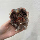 Gifty-Floral Hair Tie Elegant Bow Scrunchie Summer Mesh