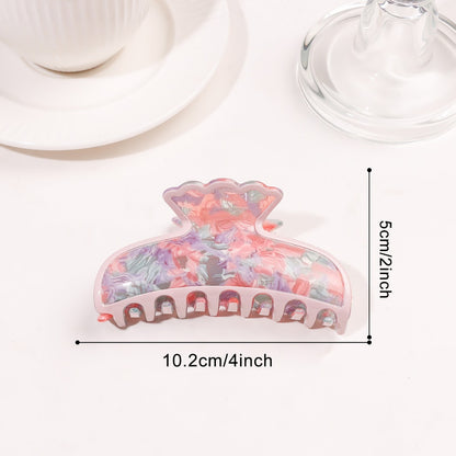 Beau - Textured Pattern Curved Claw Clip