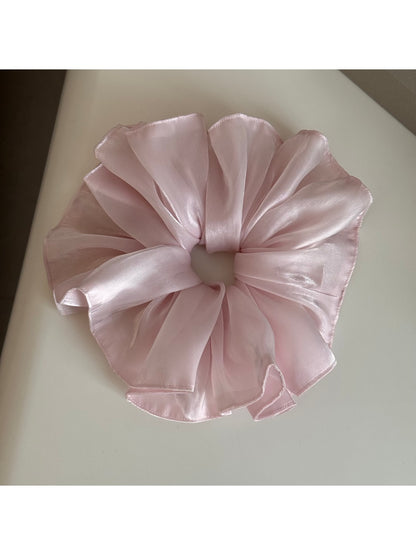 Gifty - Ruffled Sheen Polyester Fiber Scrunchie