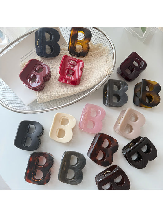 Beau - Minimalist B Shaped Hair Claw Clip
