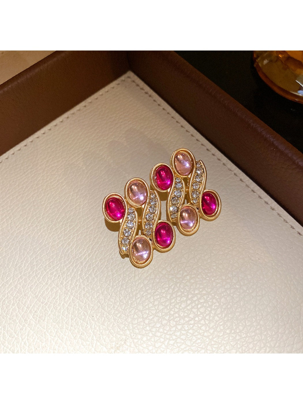 Nozari - Vintage Oval Rhinestone Necklace and Earrings
