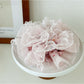 Gifty - Chic Floral Print Ruffled Lace Scrunchie