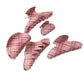 Beau - Pink Checkered Multi Shape PVC Claw Clip