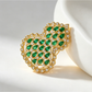 Brovia - Openwork Gourd Shape Alloy Brooch
