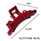 Side view of Beau cat-shaped acetate claw clip highlighting curved shape