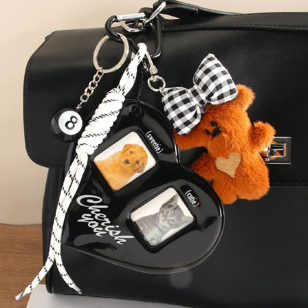 Keypus - Plush Bear Heart Bag Pendant Keychain